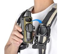 Lamborsafe Backpack Mount for Garmin Handheld GPS eTrex/GPSMAP Series | Anti-Slip Pad Shoulder Strap with Safety Tether