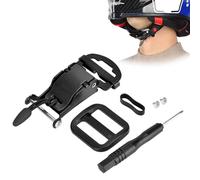 Lamborsafe Helmet Quick Release Buckle Kit, Motorcycle Helmet Accessories Stainless Steel Ratchet Helmet Clip Chin Strap Buckle - Convert D-rings to Quick Release (Black)
