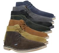 Lambretta Chiswick Mens Classic Lace Up Suede Desert Ankle Boots - Grey - UK 11 / EU 45