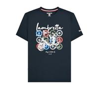 Lambretta Embroidered Logo Big & Tall Crew Neck T-Shirt, Navy, 5XL