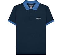 Lambretta Men Originals Contrast Collar Short Sleeve Polo Shirt - Navy - 4XL