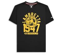 Lambretta Mens 1947 Short Sleeve T-Shirt (UK, Alpha, 4XL, Regular, Regular, Black/Gold)