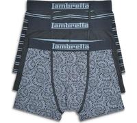 Lambretta Mens 3 Pair Pack of Boxer Shorts (UK, Alpha, L, Regular, Regular, Navy/Grey)