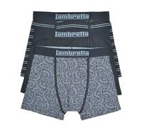 Lambretta Mens 3 Pair Pack of Boxer Shorts (UK, Alpha, M, Regular, Regular, Navy/Grey)
