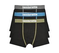 Lambretta Mens 3 Pair Pack of Boxer Shorts (UK, Alpha, S, Regular, Regular, Black Multi)