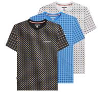Lambretta Mens All Over Geometric Smart Classic Retro T-Shirt - Navy - 2XL
