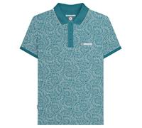Lambretta Mens AW24 Paisley Tonal Polo Shirt - Gulf Coast - Gulf Coast - M