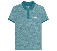 Lambretta Mens AW24 Paisley Tonal Polo Shirt - Gulf Coast - Gulf Coast - XL