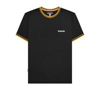 (XXL, Black/Gold) Lambretta Mens AW24 Twin Tip Pique T-Shirt