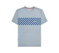 Lambretta Men's AW24 Two Tone Panelled T-Shirt in Dark Blue | Size: Medium Lambretta Dark Blue M