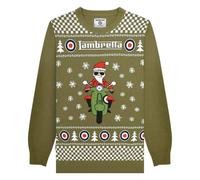 Lambretta Men's AW25 Scooter Christmas Jumper in Khaki | Size: Medium Lambretta Khaki M