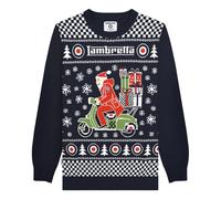 Lambretta Men's AW25 Scooter Christmas Jumper in Navy | Size: Large Lambretta Navy L