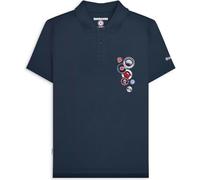 Lambretta Mens Badges Short Sleeve Polo Shirt - Navy - 2XL