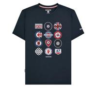 Lambretta Mens Badges Short Sleeve T-Shirt - Navy - L