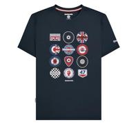 Lambretta Mens Badges Target Retro T Shirt (UK, Alpha, 3XL, Regular, Regular, Navy)