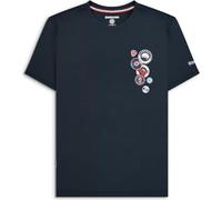 Lambretta Mens Badges Target Retro T Shirt (UK, Alpha, 4XL, Regular, Regular, Navy)