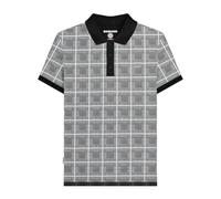 Lambretta Mens Big Check Short Sleeve Polo Shirt (UK, Alpha, M, Regular, Regular, White)