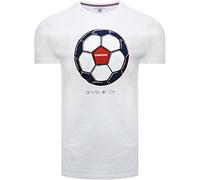 Lambretta Mens Big & Tall Football T-Shirt - 3XL White