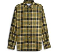 Lambretta Mens Brushed Large Check Long Sleeve Shirt - Khaki/Black/Gold - M