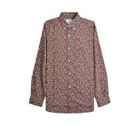 Lambretta Mens Button Down Paisley Shirt (UK, Alpha, L, Regular, Regular, Burgundy)