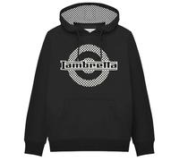 Lambretta Mens Check Target Hoodie (UK, Alpha, 3XL, Regular, Regular, Black)
