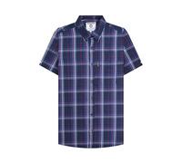 Lambretta Mens Checked Short Sleeved Button Down Shirts (UK, Alpha, S, Regular, Regular, Navy/Blue/Red)