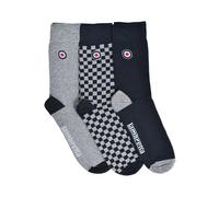 Lambretta Men's Checked Socks (Pack of 3) | Size: 6-11 Lambretta Multicolor 6-11