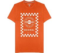 Lambretta Mens Checker Board T-Shirt - Burn Orange - S