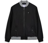 Lambretta Mens Checkerboard Trim Harrington Jackets (UK, Alpha, 3XL, Regular, Regular, Black)