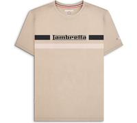 Lambretta Mens Chest Stripe Short Sleeve T-Shirt - Cashew - 2XL
