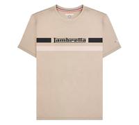 Lambretta Mens Chest Stripe Short Sleeve T-Shirt - Cashew - M