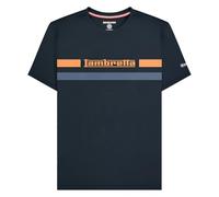 Lambretta Mens Chest Stripe Short Sleeve T-Shirt - Navy - 4XL