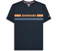 Lambretta Mens Chest Stripe Short Sleeve T-Shirt - Navy - XL
