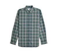 Lambretta Men's Classic Checked Long-Sleeved Shirt in Mid Navy | Size: 3XL Lambretta Mid Navy 3XL