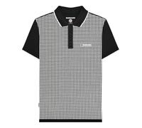 Lambretta Mens Classic Gingham Lined Mod Retro Ska Casual Polo - Black - M