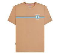 Lambretta Mens Classic SS24 Stripe T-Shirt - Sand - 3XL - Sand