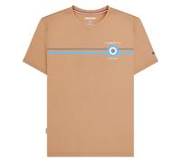 Lambretta Mens Classic Stripe T-Shirt - Sand - 2XL