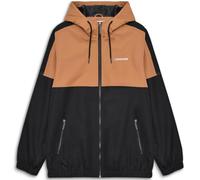 Lambretta Mens Contrast Panel Hooded Jacket (UK, Alpha, M, Regular, Regular, Black/Tobacco)