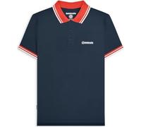 Lambretta Mens Contrast Tip Short Sleeve Polo Shirt - Navy/Red - 2XL