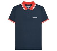 Lambretta Mens Contrast Tip Short Sleeve Polo Shirt - Navy/Red - M