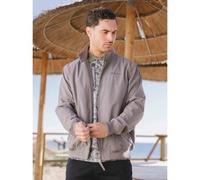 Lambretta Mens Shower Resistant Harrington Jacket (L) (Dark Grey)