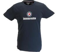 Lambretta Mens Embroidered Target T Shirt (UK, Alpha, M, Regular, Regular, Navy)