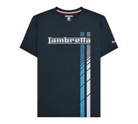 Lambretta Mens Fade Racing Stripes Retro T Shirts (UK, Alpha, 3XL, Regular, Regular, Navy)