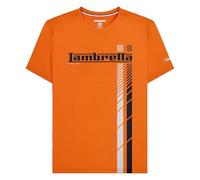 Lambretta Mens Fade Racing Stripes Retro T Shirts (UK, Alpha, S, Regular, Regular, Orange)