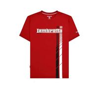 Lambretta Mens Fade Racing Stripes Retro T Shirts (UK, Alpha, XL, Regular, Regular, Red)