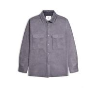 Lambretta Mens Flannel Overshirt Long Sleeve Top Charcoal S