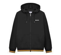 Lambretta Mens Full Zip Twin Tipped Hooded Sweatshirt Hoodie - Black/Gold - L
