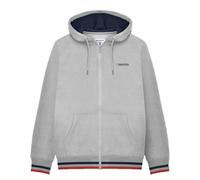 Lambretta Mens Full Zip Twin Tipped Hooded Sweatshirt Hoodie - Grey Marl - M