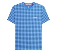 Lambretta Mens Geo AOP Crew Neck Short Sleeve T-Shirt - Vallarta Blue - M