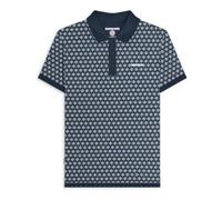 Lambretta Mens Geo Polo Navy/Silver XXL